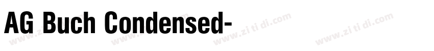 AG Buch Condensed字体转换